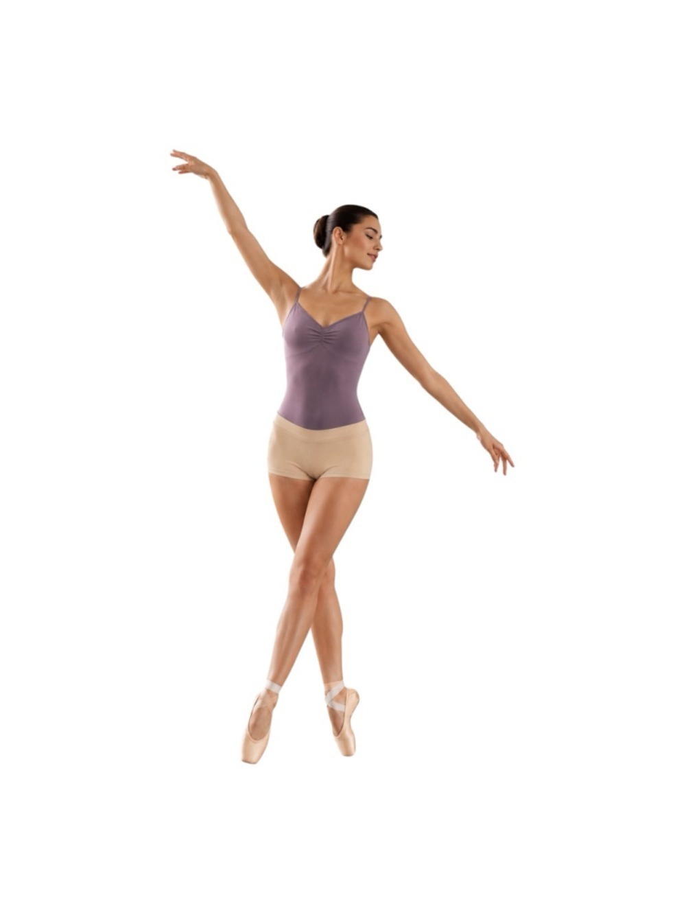 Capezio Boy Cut Low Rise Dance Shorts Nude Tan Large